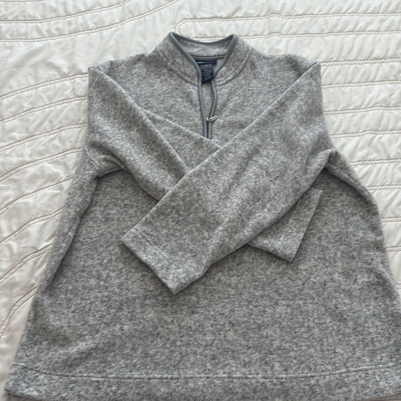 Catalina 1/4 Zip Pullover Fleece Heather Grey Size XL 16/18 100% Spun Polyester - Picture 8 of 9